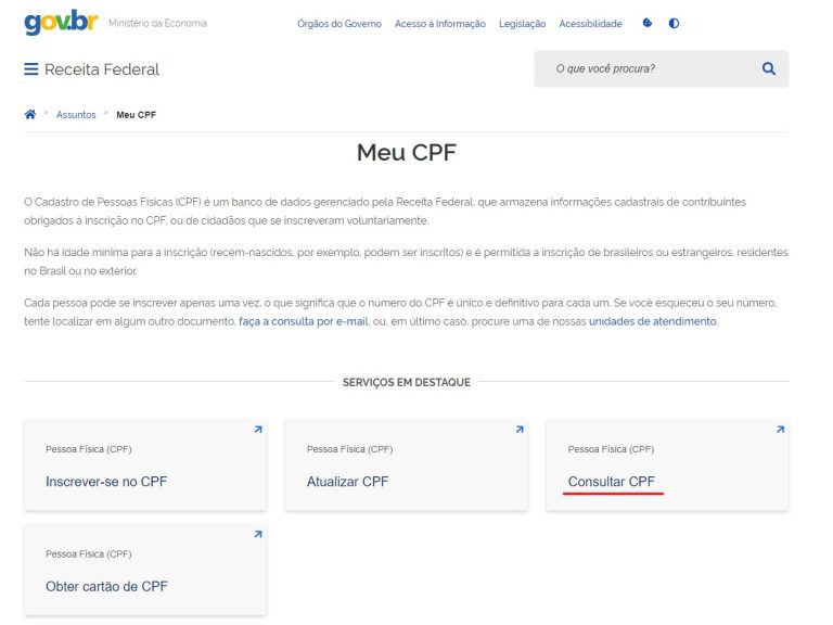 Aprenda Passo A Passo Como Consultar CPF Na Receita Federal