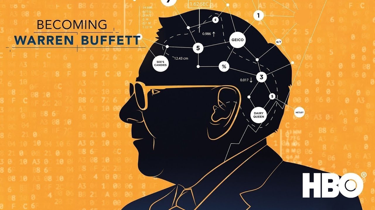 Ilustração de Warren Buffett do documentário "Como ser Warren Buffett"