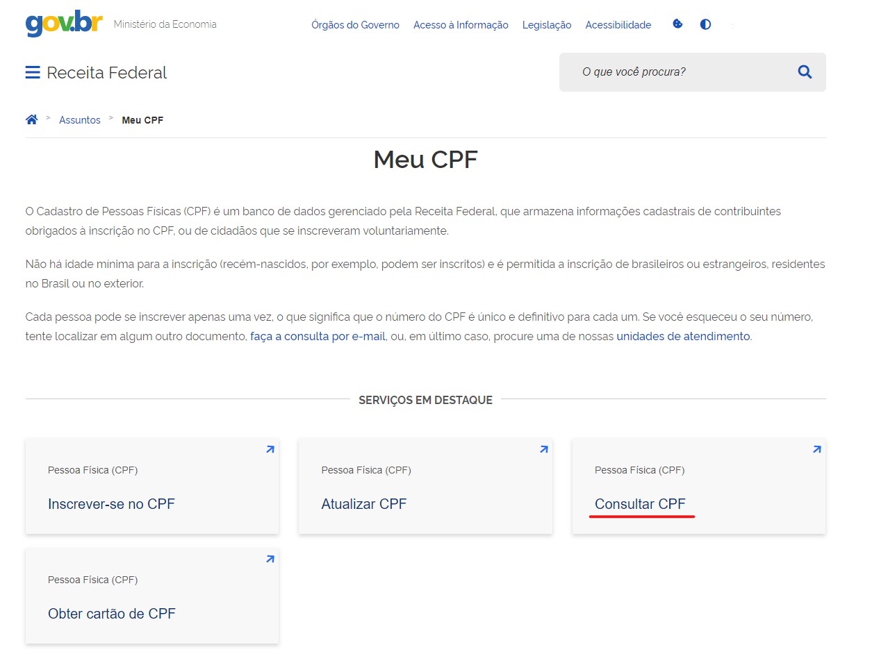 Aprenda Passo A Passo Como Consultar Cpf Na Receita Federal